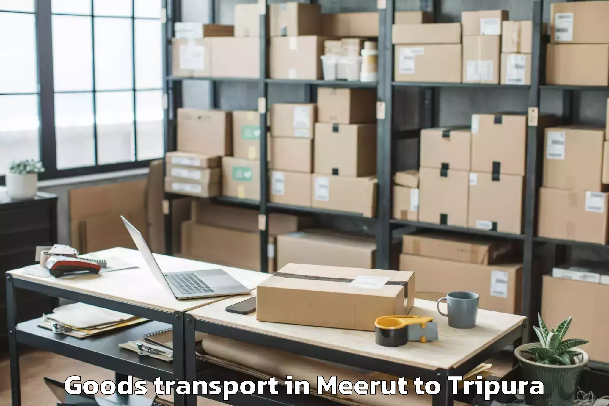 Get Meerut to Jampuijala Goods Transport